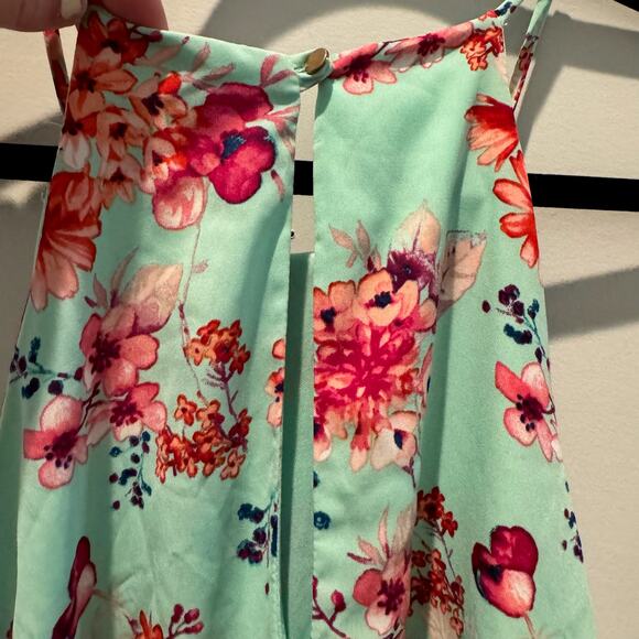 NYMPHE - Romantic Beachy Green Floral Dress | Size L - Picture 8 of 15